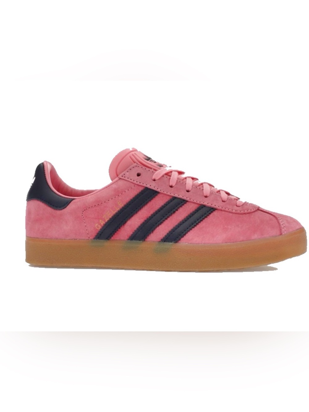 adidas Gazelle Suede Sneaker - Pink with Navy Stripes